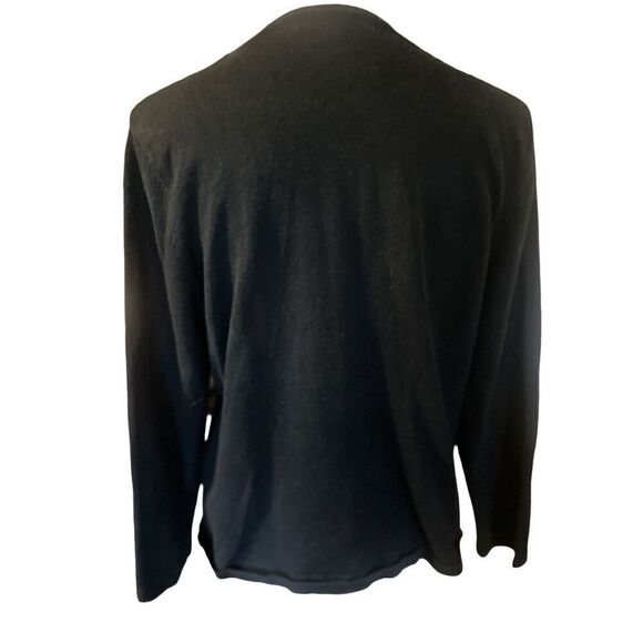 Mercer Street Studio Hand Embroidered Christmas Vintage Black Button Down Cardig - Picture 3 of 11